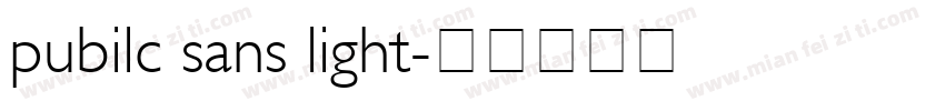 pubilc sans light字体转换